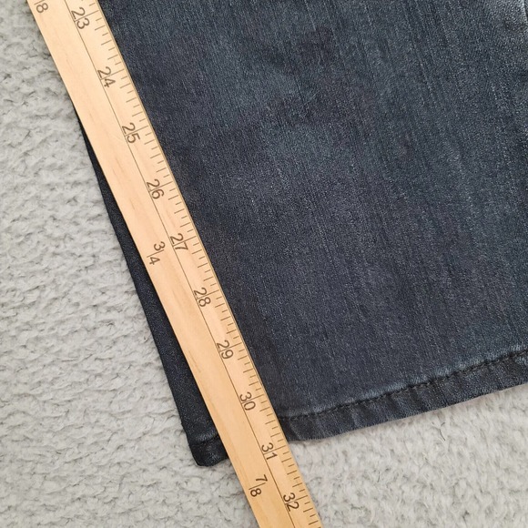 Earl Jeans Jeans Womens 10 Blue Denim Cheetah Print Pockets Casual Straight Leg - Picture 9 of 11